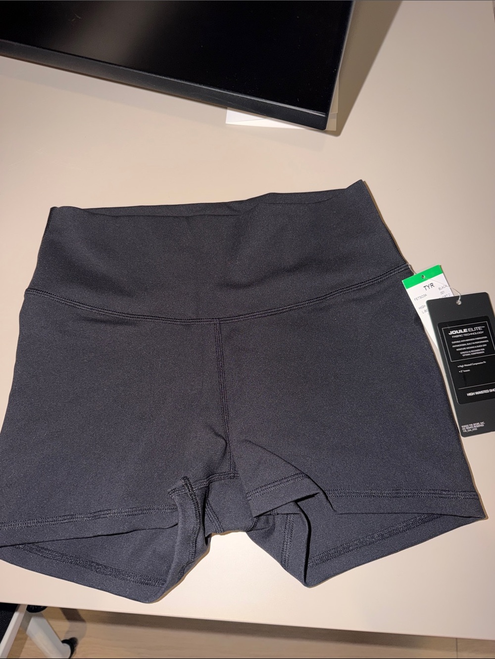 TYR 2inch Joule Women's High-Waist Black Bike Shorts